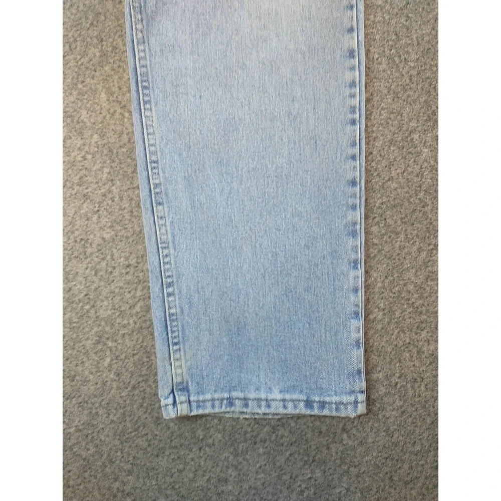Wrangler Authentics Mens Light Wash Straight Leg Denim Jeans 34x29 976T1SB Blue